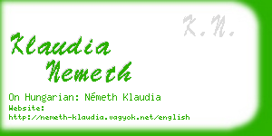 klaudia nemeth business card