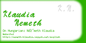 klaudia nemeth business card